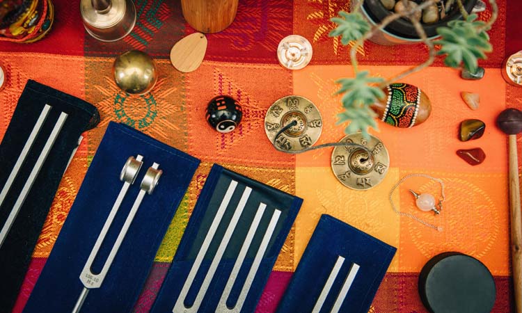 healing sounds with tuning forks